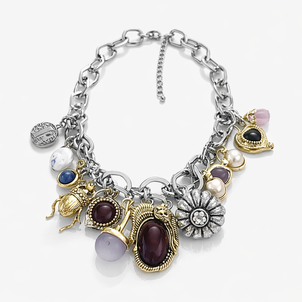 ZA Casual Luxury Vintage Style Trendy Pendant Chain Necklace – Versatile Artistic Designs for Women