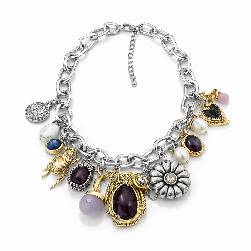 ZA Luxe Casual Vintage-Inspired Pendant Chain Necklace - Versatile Fashion Statement for Women with Unique Style