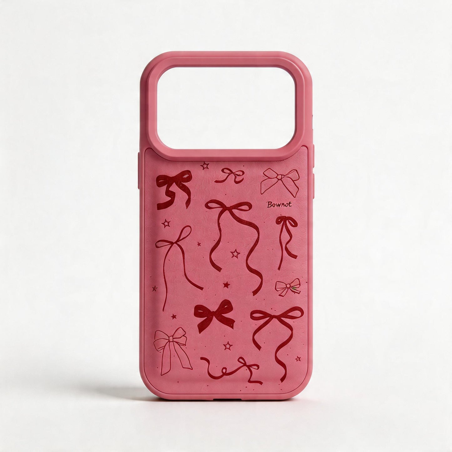 Hot Pink Bow Design Shockproof Phone Case for iPhone