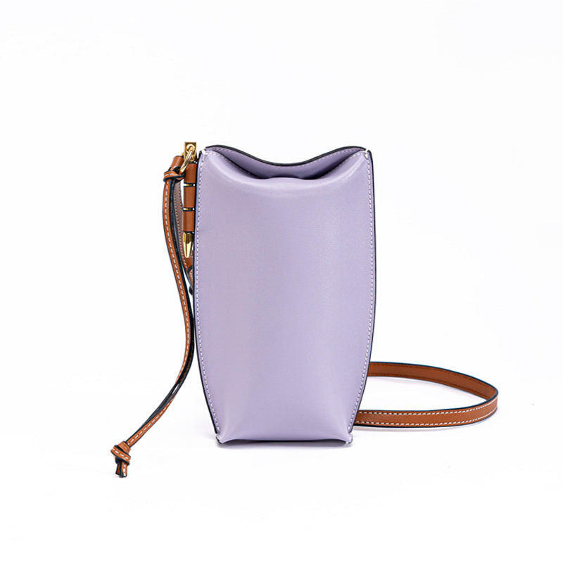 Chic Mini Retro Leather Phone Bag for Women Lightweight Small Purse for Everyday Use