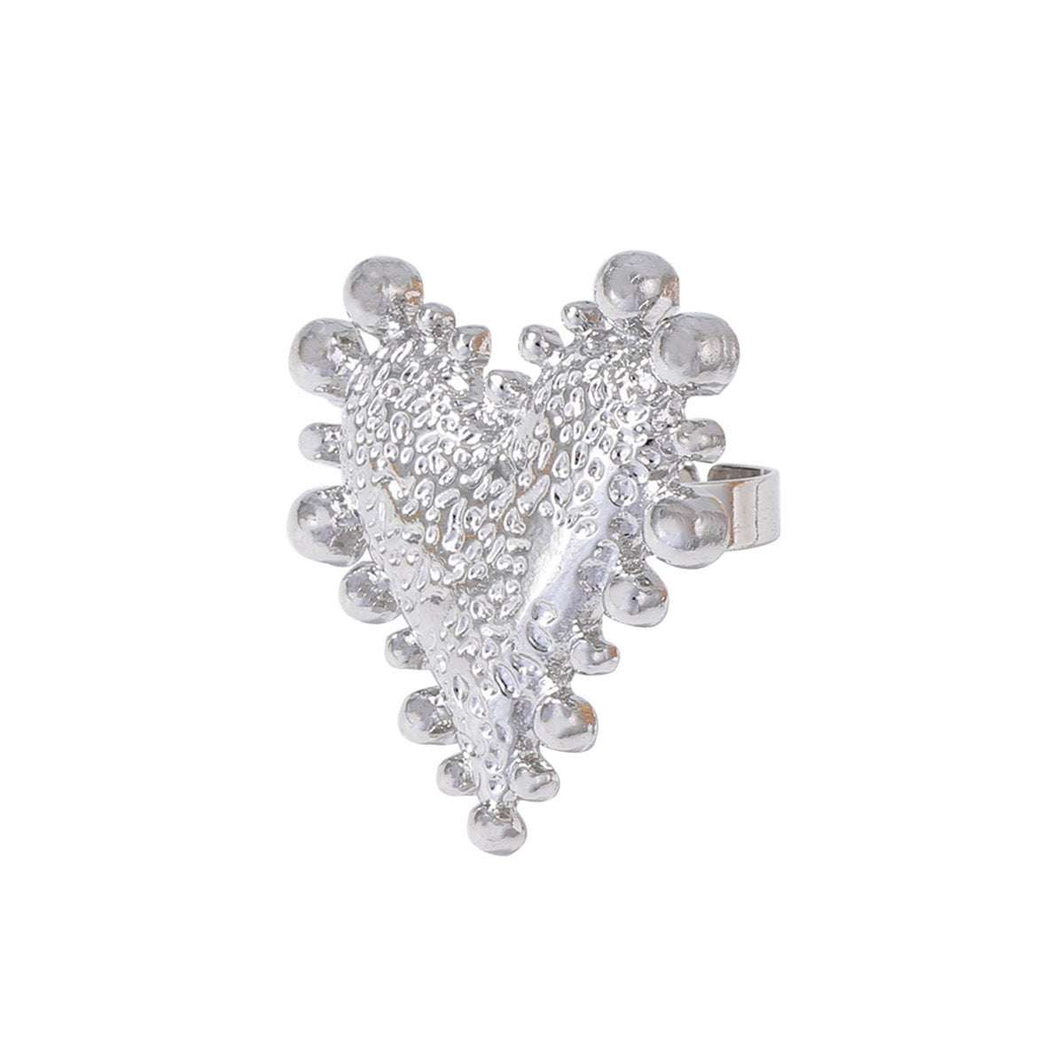 Retro Artistic Temperament Alloy Heart-Shaped Adjustable Ring - Unique Design for Effortless Everyday Style