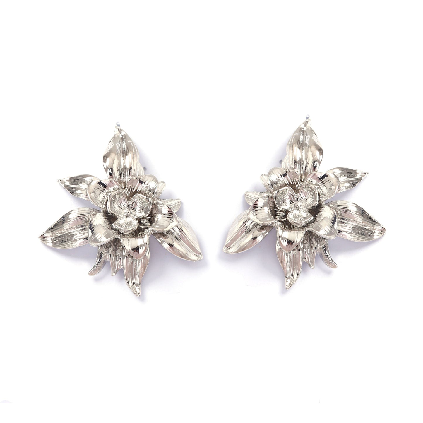 Chic Oversized 3D Floral Earrings - Versatile Statement Jewelry for Women, Perfect for Work and Everyday Elegance
