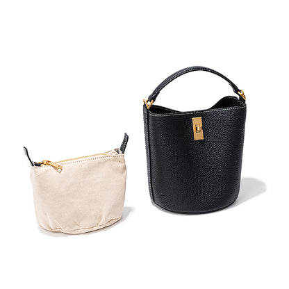 Classic Retro Shoulder Bag with Large Capacity, Casual and Versatile, High-quality Bucket Bag for Hand or Crossbody