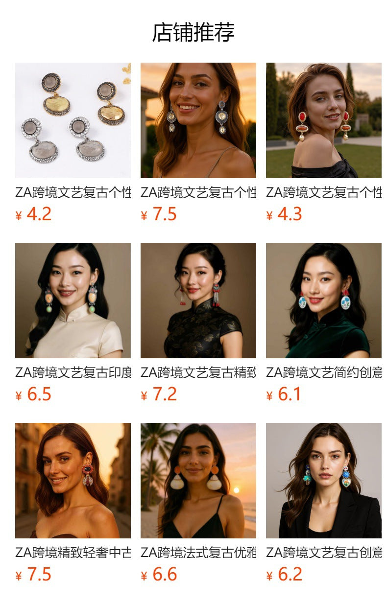 Bohemian Vintage-Style CZ Stone Multi-Layer Floral Drop Earrings – Luxurious, Elegant, and Perfect for Any Occasion
