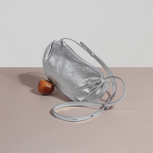 Dumpling Bag Simple Casual Soft Leather Wrinkle Cloud Bag Fashion Versatile Single Shoulder Crossbody Bag