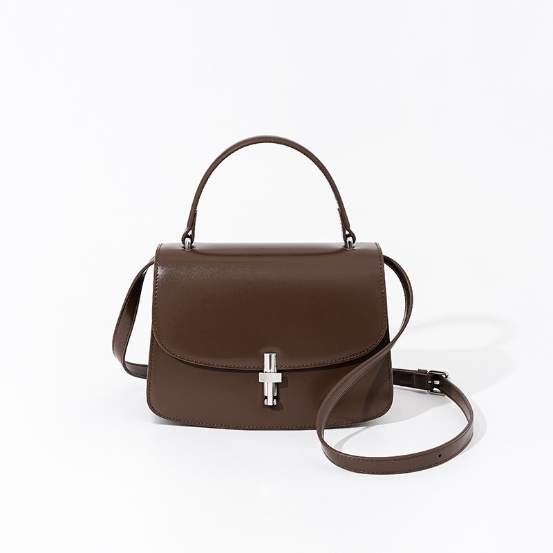 French Style Leather Shoulder Bag with Elegant Design and High Quality Craftsmanship - Stylish, Versatile, and Exclusive