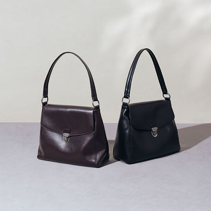 Small Batch Vintage Shoulder Bag High Capacity Trendy Minimalist Cowhide Tote Bag Versatile Commuter Messenger Bag