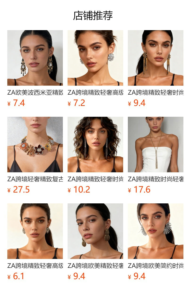 Exquisite Lightweight Luxury Heart-Shaped Rhinestone Pendant Necklace - Perfect Alloy Geometric Design for Elegant Evening Wear