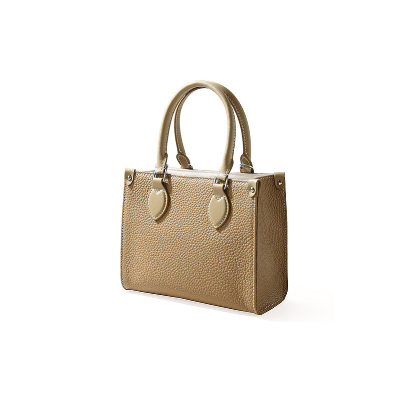 Women's Genuine Leather Shoulder Bag Minimalist Chic Durable Grain Cowhide for Commuting or Casual Outings