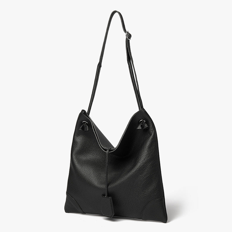 Large Capacity Genuine Leather Tote Bag First Layer Cowhide Crossbody and Shoulder Bag for Everyday Casual Use