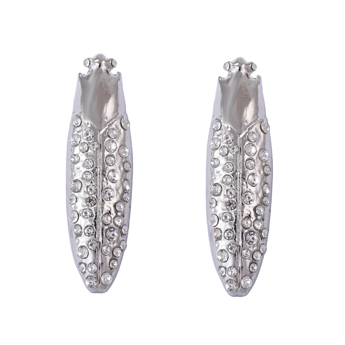 Chic Minimalist Alloy Insect-Themed Ear Studs for Women | Sparkling Micro-Set Zirconia | Unique Design for Effortless Elegance