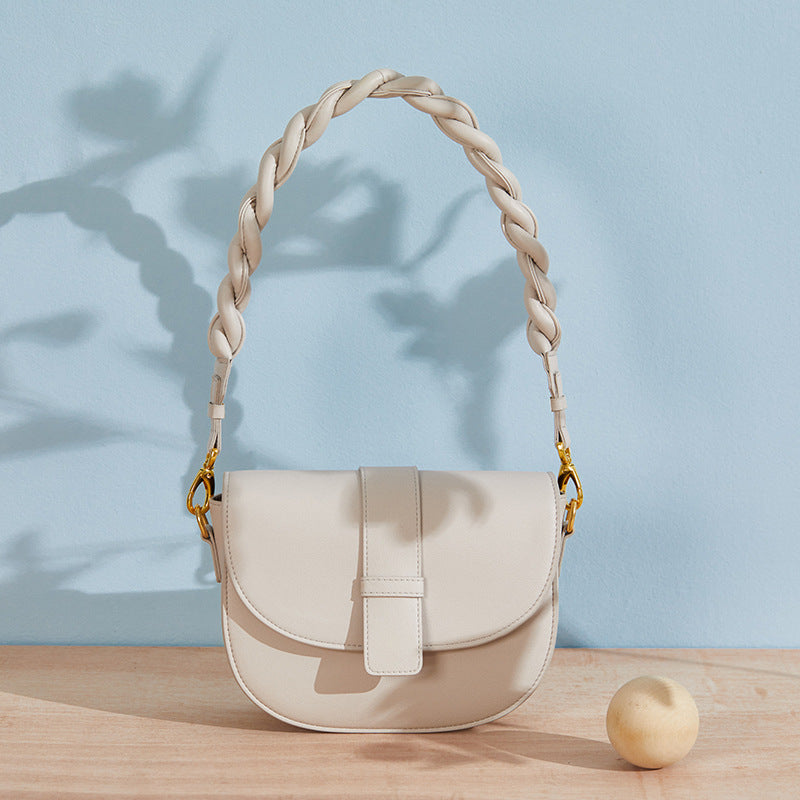 Luxurious French Inspired Genuine Leather Women's Underarm Bag Chic Cowhide Design for Effortless Style and Durability