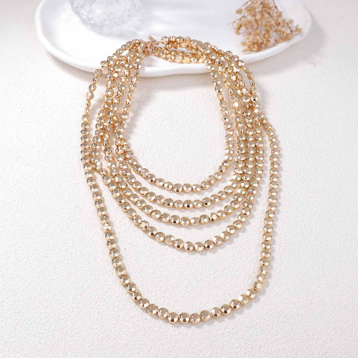 Unique Vintage-Inspired Multi-Layered Luxury Alloy Long Necklace for Women - Chic, High-End Design for the Modern Fashionista