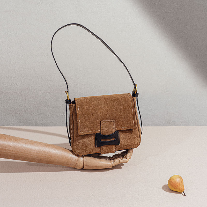 Vintage High-Quality Matte Leather Messenger Bag Versatile Cowhide Crossbody Shoulder Bag