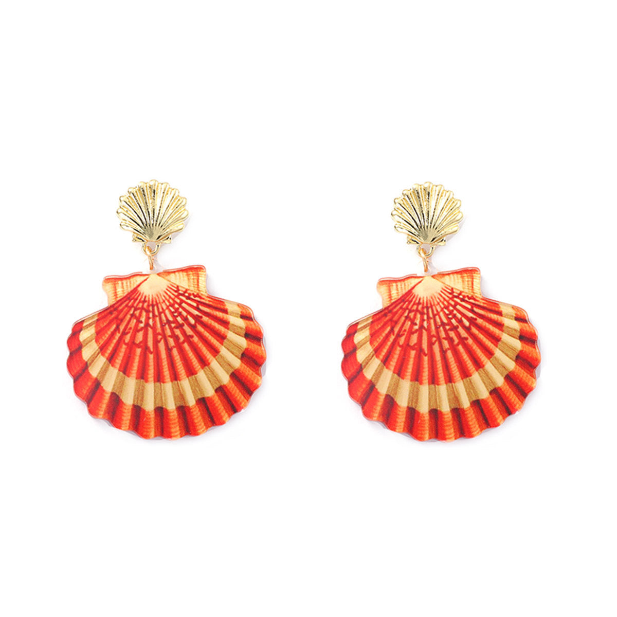 Chic Vacation-Inspired Acrylic Ocean Animal Dangle Earrings - Unique, Minimalist Design for Versatile Everyday Wear