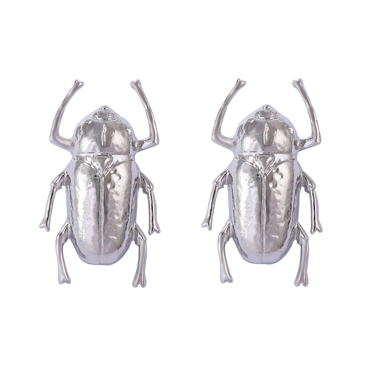 Chic Vintage-Inspired Statement Alloy Beetle Insect Earrings for Women - Unique, Trendy, and Perfect for Casual Outfits