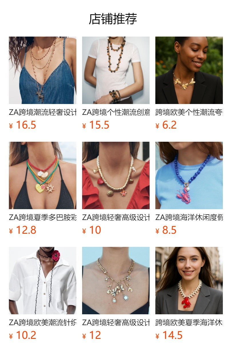 Bohemian Handcrafted Colorful Triple-Strand Red String Necklace with Alloy Charms - Versatile Casual Jewelry for Every Occasion