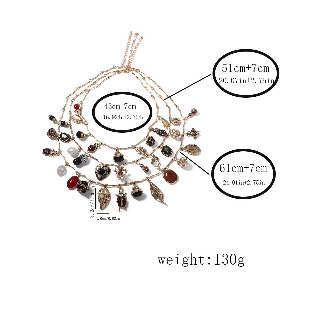 Vintage-Inspired Layered Pendant Necklace Featuring Unique Insect, Leaf, Heart, and Geometric Designs - Perfect for Adding a Touch of Bohemian Charm to Any Outfit
