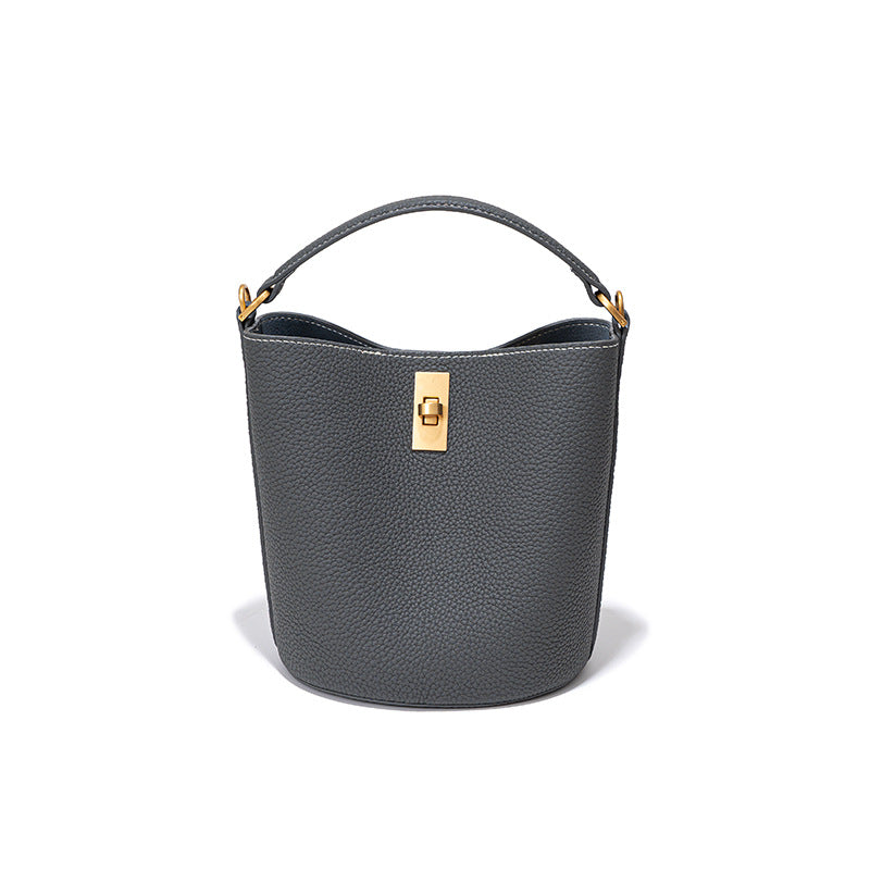 Classic Retro Shoulder Bag with Large Capacity, Casual and Versatile, High-quality Bucket Bag for Hand or Crossbody