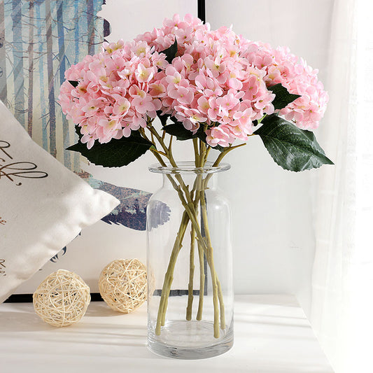 Realistic Miniature 11-Branch DIY European Style Hydrangea Bouquet - Perfect for Vintage Wedding Decor and Crafting Projects