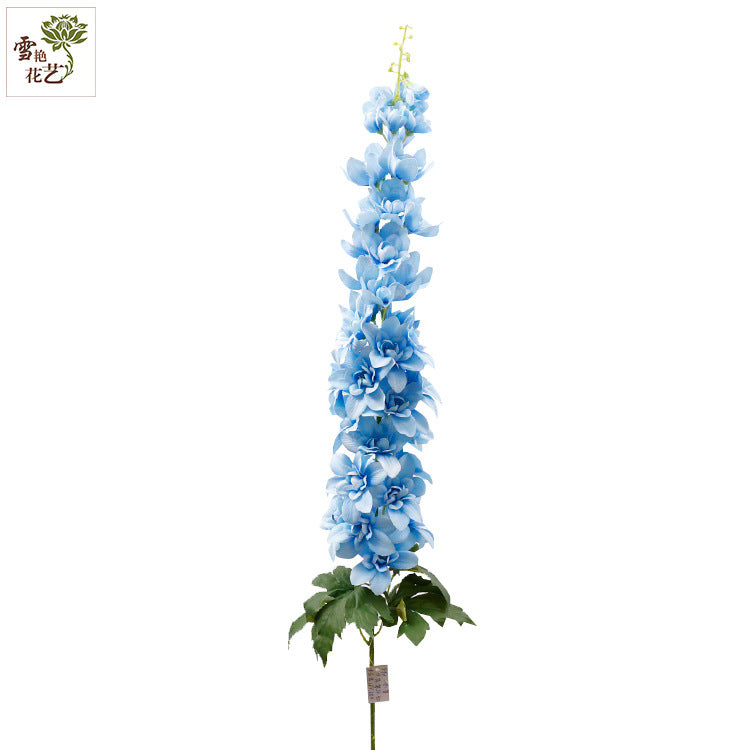 Extra Large Realistic Delphinium Artificial Flower – Stunning Purple Hyacinth Faux Floral Arrangement with Long Stem