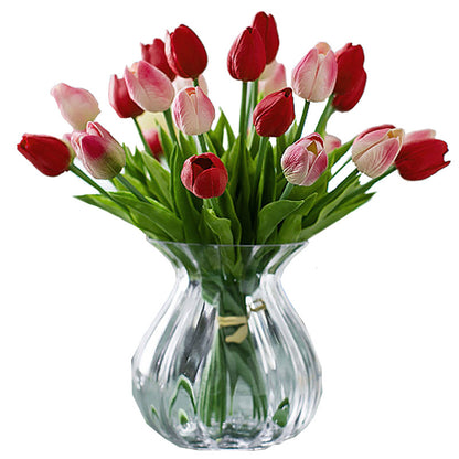 Realistic Mini Artificial Tulips in PU Material – Perfectly Crafted Faux Flowers for Home Décor and Elegant Table Centerpieces