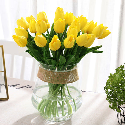 Realistic Mini Artificial Tulips in PU Material – Perfectly Crafted Faux Flowers for Home Décor and Elegant Table Centerpieces