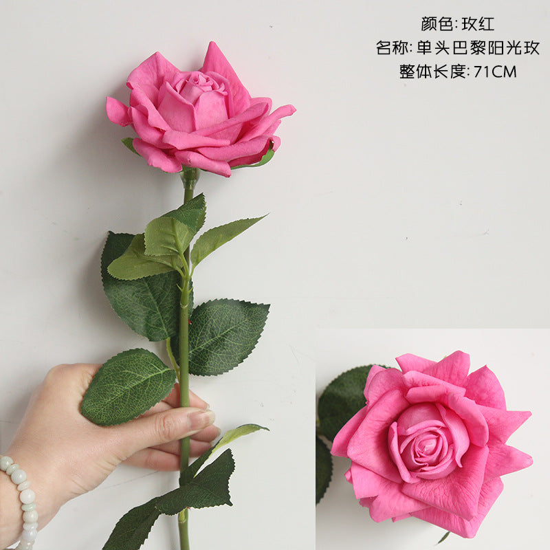 Luxurious Moisture-Feel Faux Rose Flowers for Home Decoration - Perfect for Weddings, Aisle Markers, and Floral Walls - Model MW59995