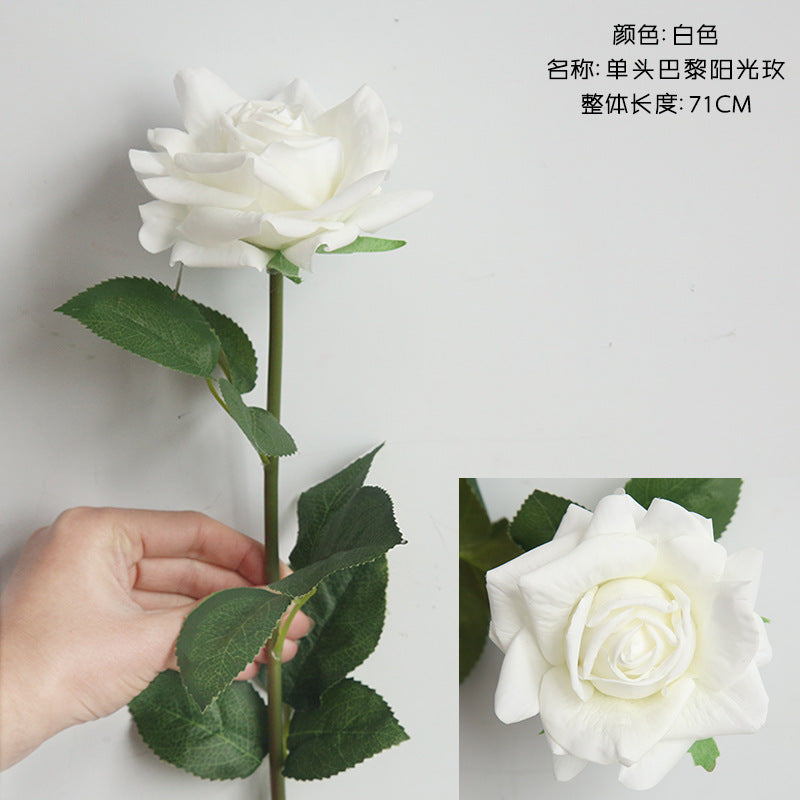 Luxurious Moisture-Feel Faux Rose Flowers for Home Decoration - Perfect for Weddings, Aisle Markers, and Floral Walls - Model MW59995