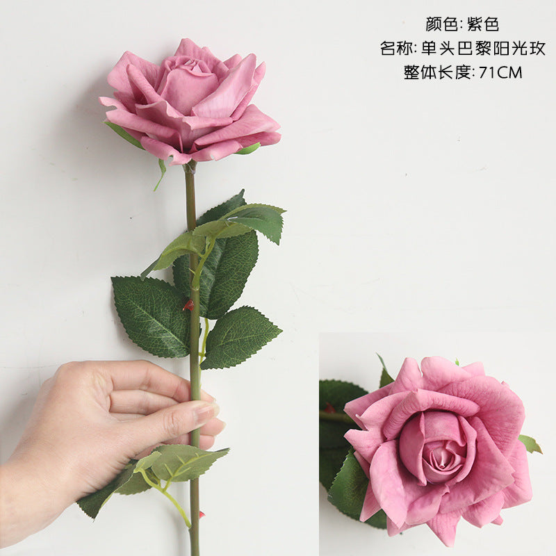 Luxurious Moisture-Feel Faux Rose Flowers for Home Decoration - Perfect for Weddings, Aisle Markers, and Floral Walls - Model MW59995