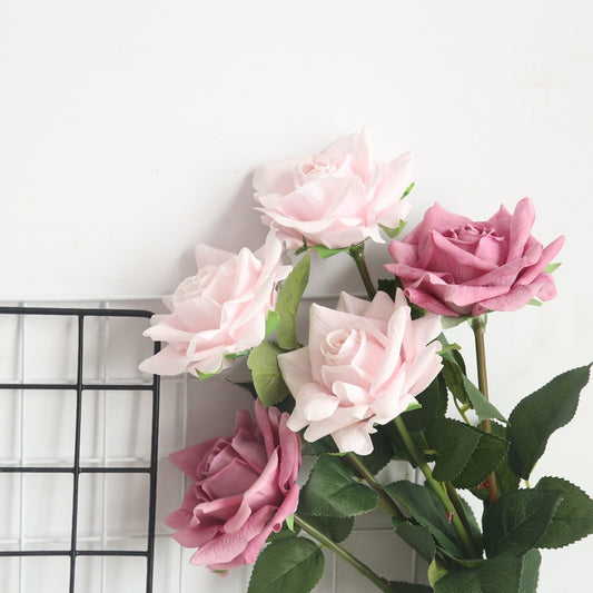 Luxurious Moisture-Feel Faux Rose Flowers for Home Decoration - Perfect for Weddings, Aisle Markers, and Floral Walls - Model MW59995