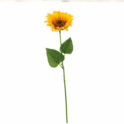 Vibrant Artificial Sunflower Stem with Large Bloom - Perfect Home Decoration for Living Rooms, Wedding Celebrations, and Dance Props