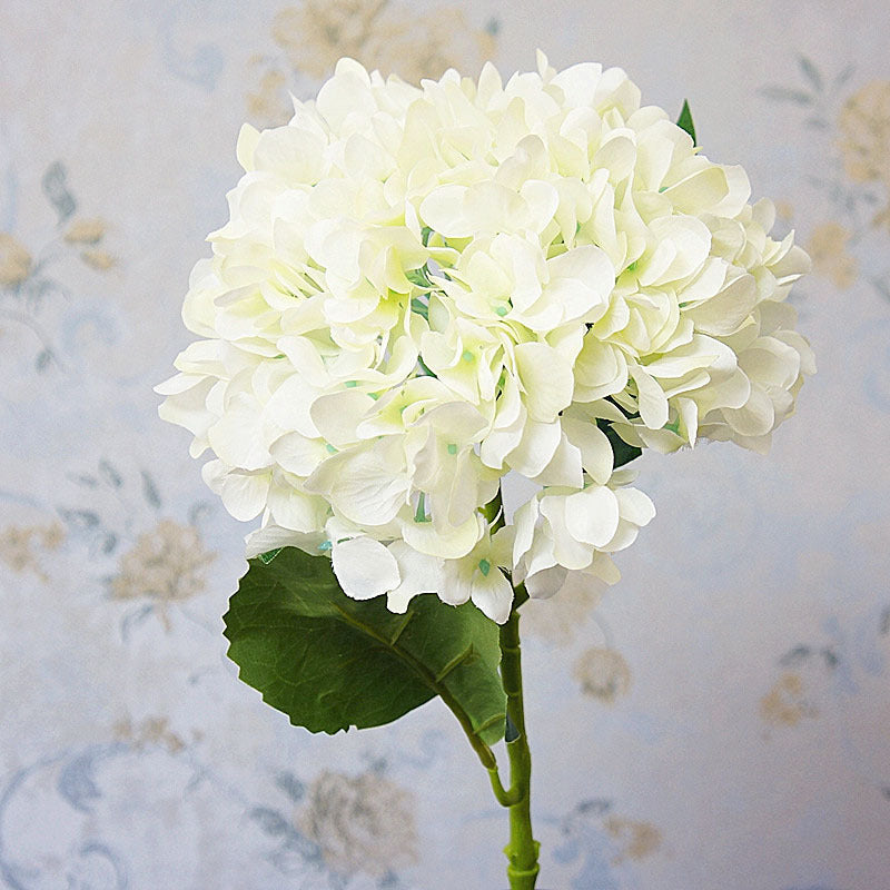 Realistic Artificial Single Stem Hydrangea - Perfect for Weddings, Photography, and Home Decor Enhancements