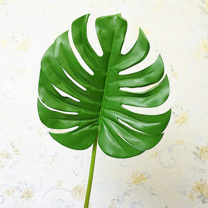 Nordic-Style Single Stem Faux Monstera Leaf – Realistic Greenery for Elegant Floral Arrangements and Stunning Background Wall Decor