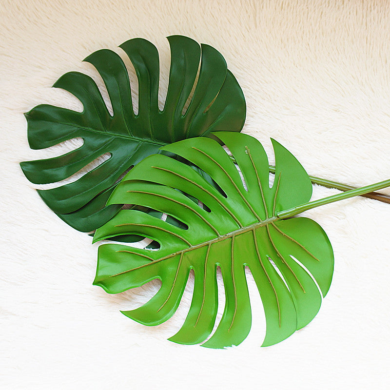 Nordic-Style Single Stem Faux Monstera Leaf – Realistic Greenery for Elegant Floral Arrangements and Stunning Background Wall Decor