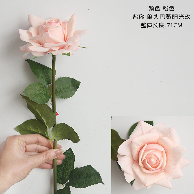 Luxurious Moisture-Feel Faux Rose Flowers for Home Decoration - Perfect for Weddings, Aisle Markers, and Floral Walls - Model MW59995