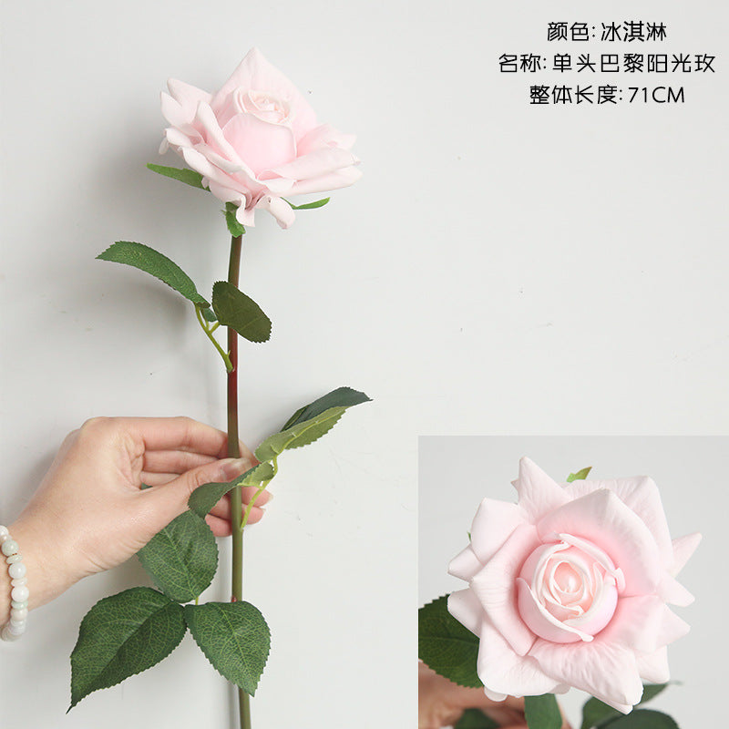 Luxurious Moisture-Feel Faux Rose Flowers for Home Decoration - Perfect for Weddings, Aisle Markers, and Floral Walls - Model MW59995