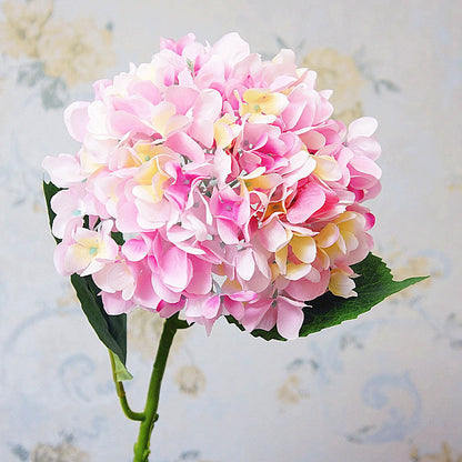 Realistic Artificial Single Stem Hydrangea - Perfect for Weddings, Photography, and Home Decor Enhancements