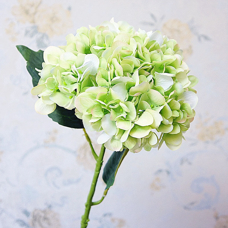 Realistic Artificial Single Stem Hydrangea - Perfect for Weddings, Photography, and Home Decor Enhancements