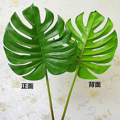 Nordic-Style Single Stem Faux Monstera Leaf – Realistic Greenery for Elegant Floral Arrangements and Stunning Background Wall Decor