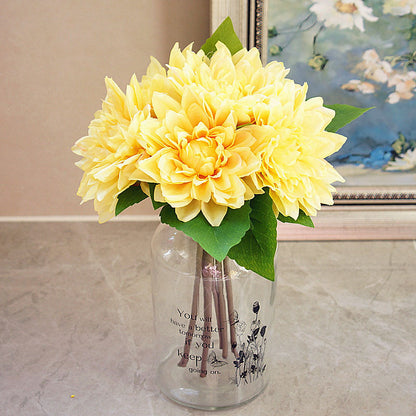 Stunning Elegant Dahlia Bouquet - Exquisite Oriental Floral Arrangement for Home Décor and Wedding Celebrations