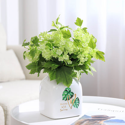 Lifelike Artificial Hydrangea Bouquet with 4 Branches - Perfect for Weddings, Home Decor, and Indoor Plant Displays