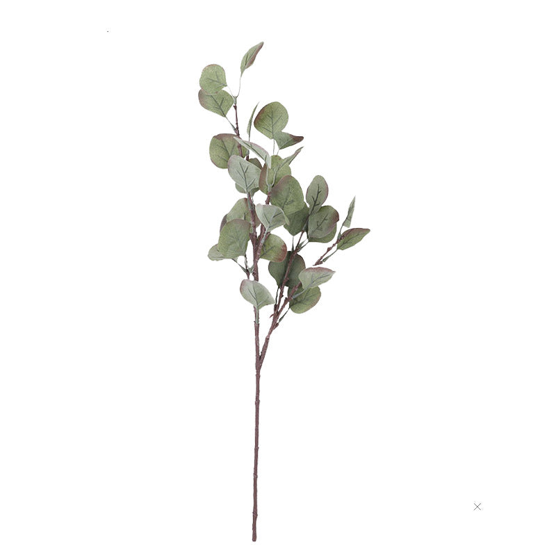 Realistic Faux Eucalyptus Branch with Single Eucalyptus Leaves - Scandinavian Style Home Decor Greenery for Modern Interiors - Perfect for Money Plant Aesthetic