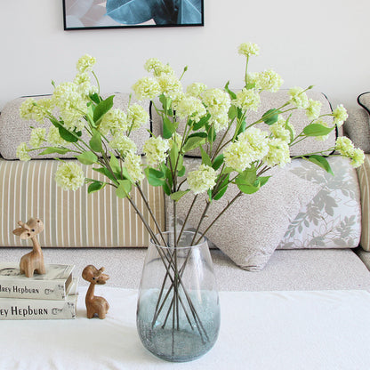 Lifelike Hydrangea Silk Flowers – Nordic Style Multifaceted Snowball Blooms for Home Décor, Vase Arrangements, and Stunning Photography