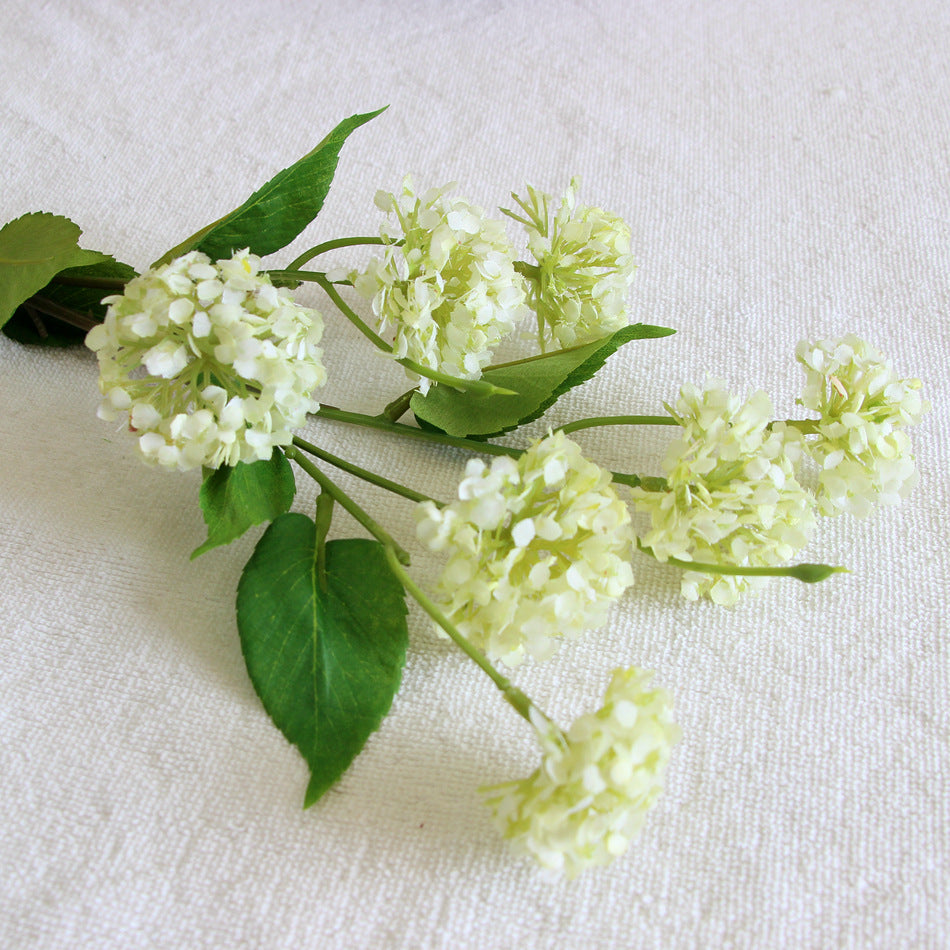 Lifelike Hydrangea Silk Flowers – Nordic Style Multifaceted Snowball Blooms for Home Décor, Vase Arrangements, and Stunning Photography