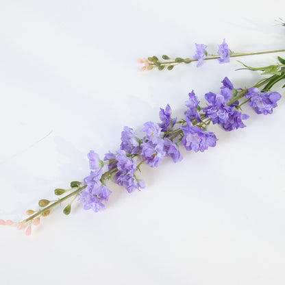 Realistic Two-Pronged Hummingbird Flower – Faux Hyacinth Long Stem Silk Violet for Home and Wedding Decor – Perfect for Year-Round Floral Arrangements