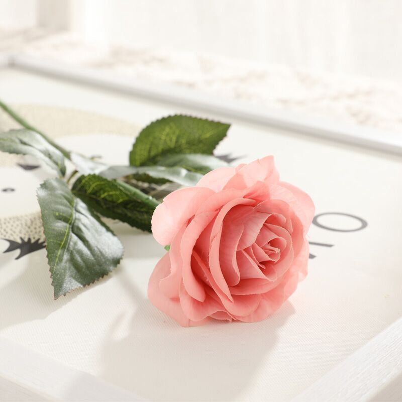 Realistic Faux Rose Bouquet for Home Decoration - Stunning Floral Arrangement for Living Room, Dining Table, and Bridal Photo Shoots