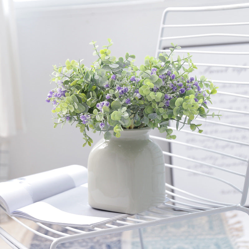 Stunning Eucalyptus Leaf & Gypsophila Bouquet - Realistic Artificial Greenery for Home Decor