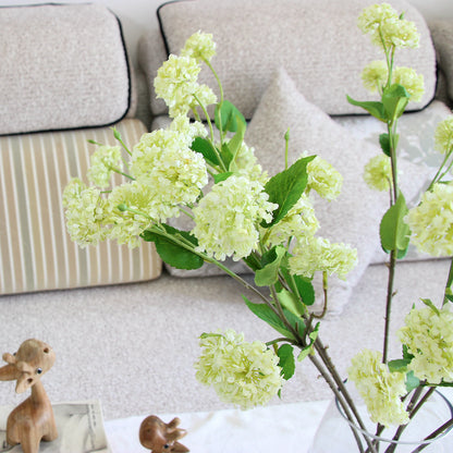 Lifelike Hydrangea Silk Flowers – Nordic Style Multifaceted Snowball Blooms for Home Décor, Vase Arrangements, and Stunning Photography