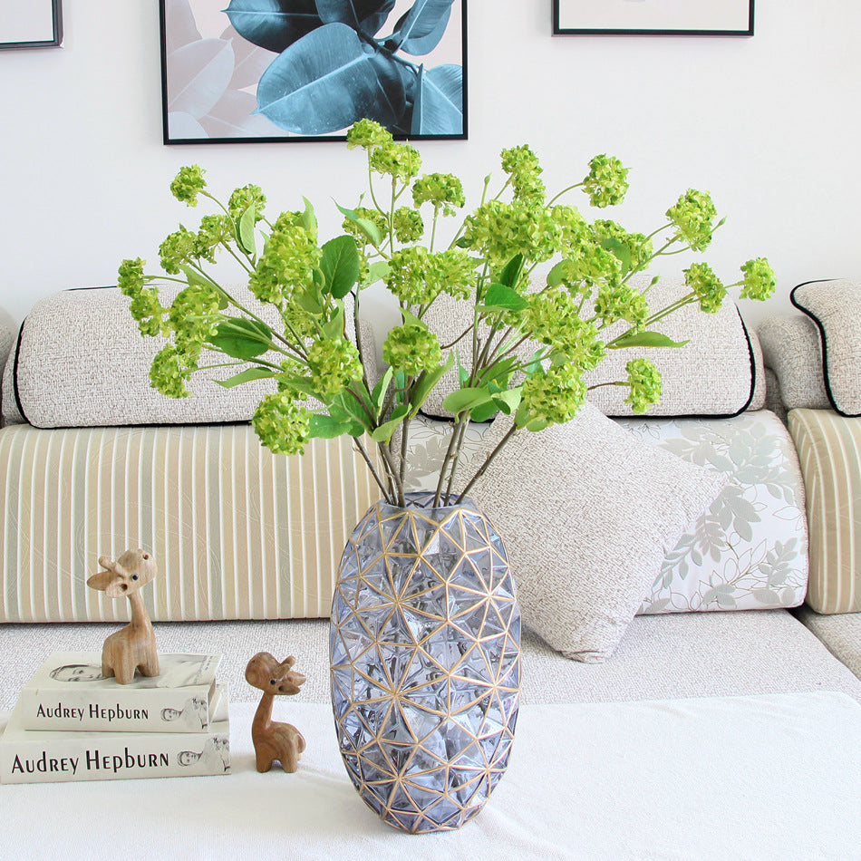 Lifelike Hydrangea Silk Flowers – Nordic Style Multifaceted Snowball Blooms for Home Décor, Vase Arrangements, and Stunning Photography